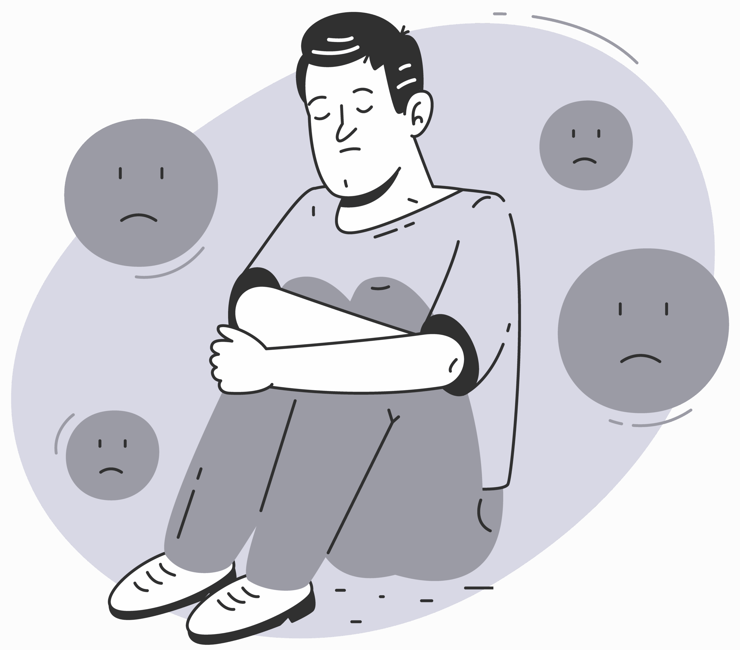 孤独を感じる経営者の男性