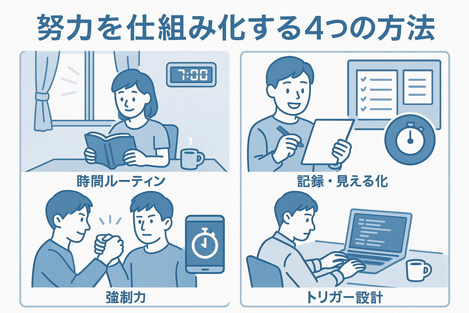 努力の仕組み化・4パターン